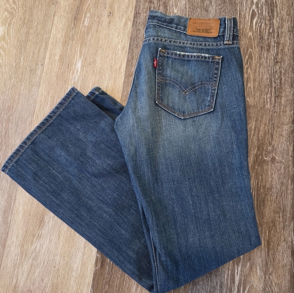 Levi's Ultra Low Rise 522 Bootcut Flare Denim Blue Jeans VTG Wide Leg Y2K HTF - Picture 14 of 16